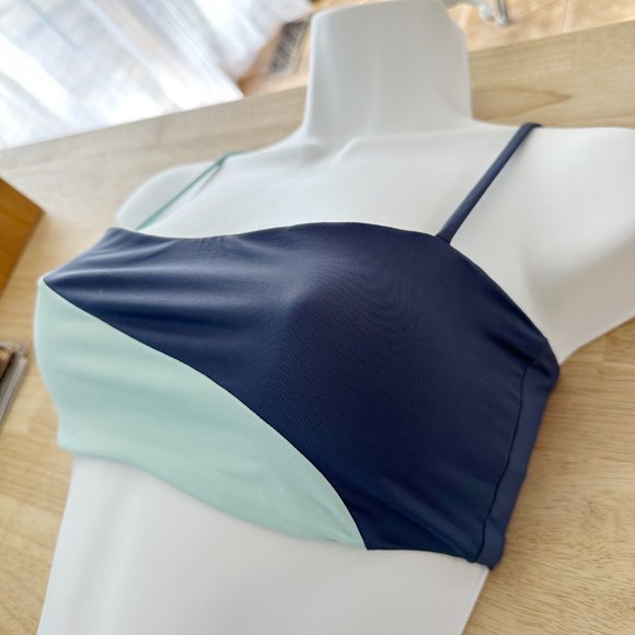 NWOT L*Space Dani‎ Color Block Top Blue  M Swim Bikini Swimsuit - Picture 6 of 8